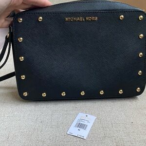 Michael Kors Sandrine Stud Black Studded Women's Bag